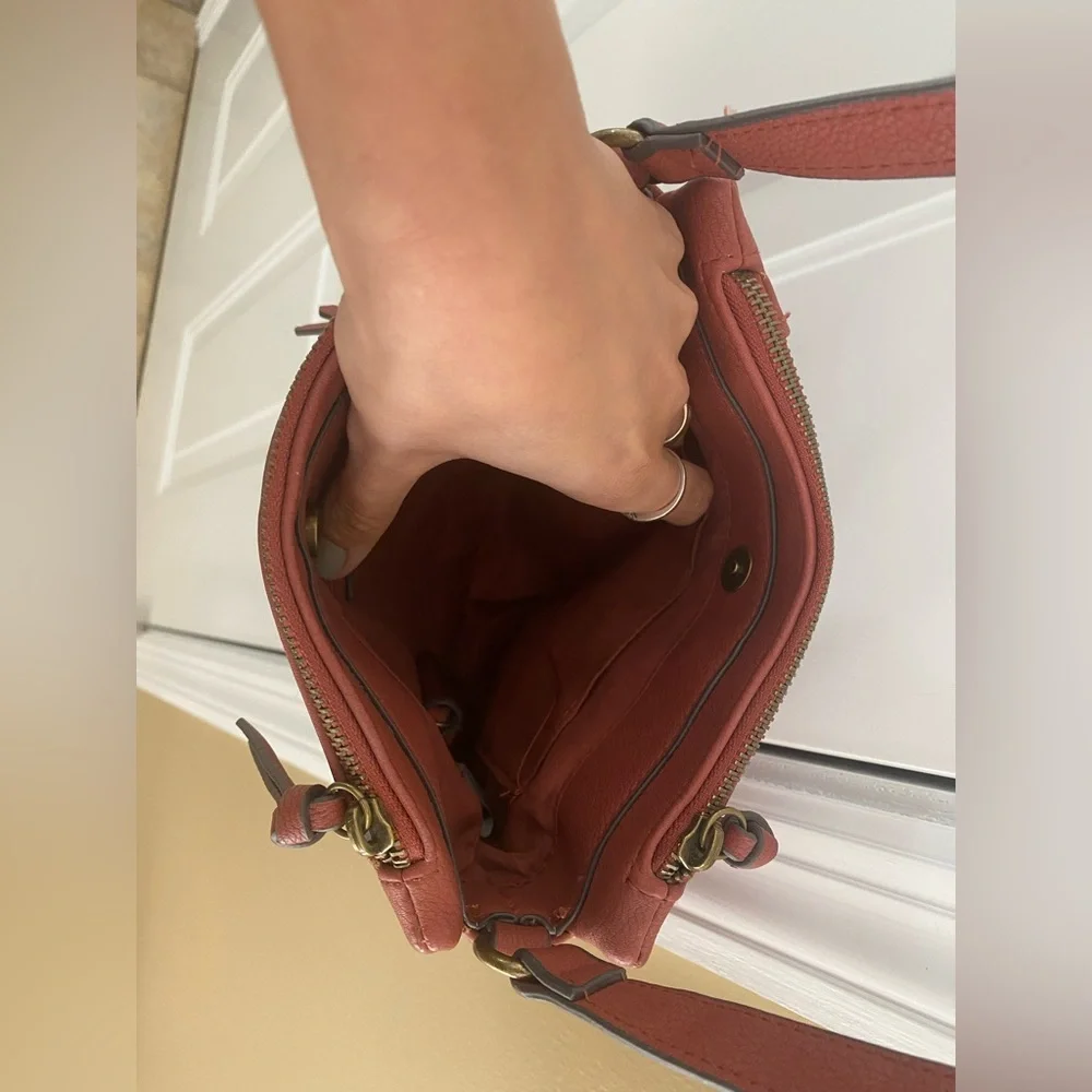 Sonoma Crossbody Purse Rust Red/Brown NWOT - Picture 14 of 16